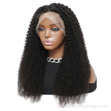 Burmese Raw Virgin Hair Jerry Curly Lace Front Wig Human Hair Deep Part Jerry Curl Weave Short Wig Kinky Curly Wig Lace Front